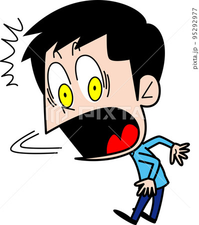 驚いた顔で振り返る男性 驚いた顔で振り返る男性 95292977