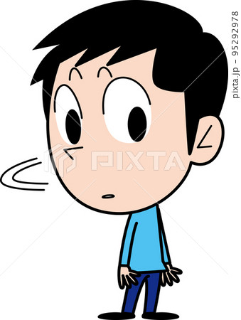 振り向く男性 95292978