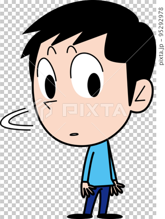 振り向く男性 95292978