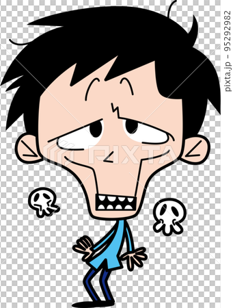 ガリガリに痩せている男性 95292982