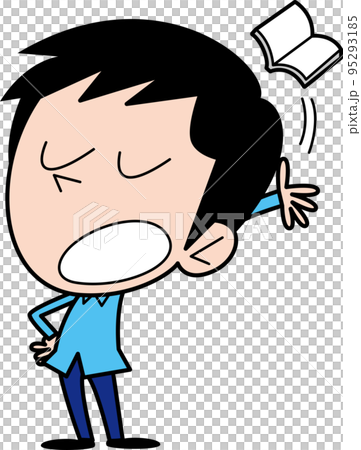 本を投げる男性 95293185