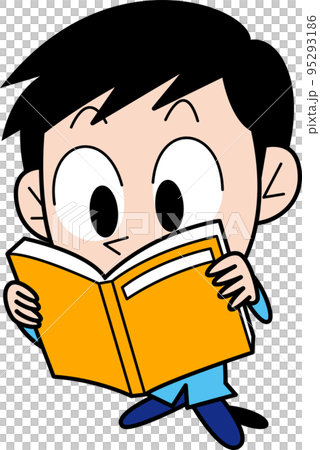 本を読む男性 95293186