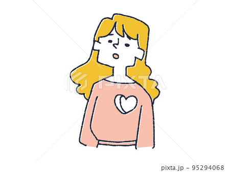 心にぽっかりあなが開いている女性 無気力、燃え尽き症候群 心にぽっかりあなが開いている女性 無気力、燃え尽き症候群 95294068