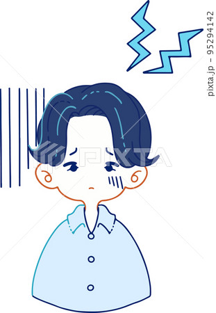 体調不良に苦しむ人物のベクターイラストレーション 体調不良に苦しむ人物のベクターイラストレーション 95294142