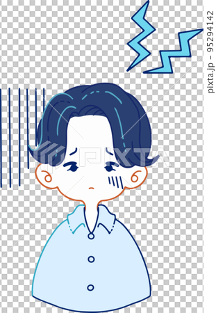 体調不良に苦しむ人物のベクターイラストレーション 体調不良に苦しむ人物のベクターイラストレーション 95294142