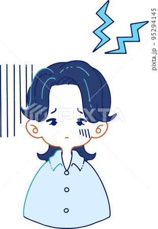 体調不良に苦しむ人物のベクターイラストレーション 体調不良に苦しむ人物のベクターイラストレーション 95294145