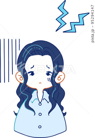 体調不良に苦しむ人物のベクターイラストレーション 体調不良に苦しむ人物のベクターイラストレーション 95294147