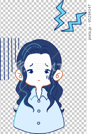 体調不良に苦しむ人物のベクターイラストレーション 体調不良に苦しむ人物のベクターイラストレーション 95294147