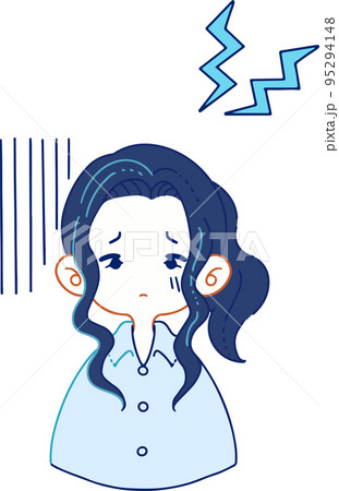 体調不良に苦しむ人物のベクターイラストレーション 体調不良に苦しむ人物のベクターイラストレーション 95294148