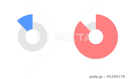 二択の選択肢の円グラフ イラスト素材セット 二択の選択肢の円グラフ イラスト素材セット 95294179