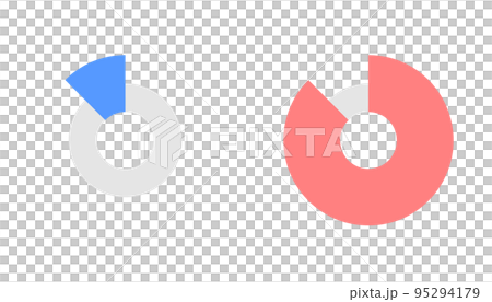 Two-choice pie chart illustration material set 95294179