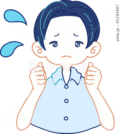 慌てている/心配している人物のベクターイラストレーション 95294887