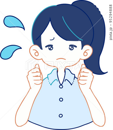 慌てている/心配している人物のベクターイラストレーション 95294888