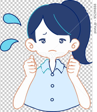 慌てている/心配している人物のベクターイラストレーション 95294888