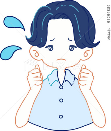 慌てている/心配している人物のベクターイラストレーション 95294889