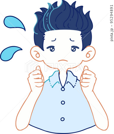 慌てている/心配している人物のベクターイラストレーション 95294891