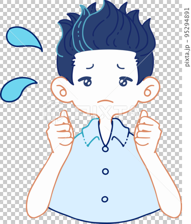 慌てている/心配している人物のベクターイラストレーション 95294891