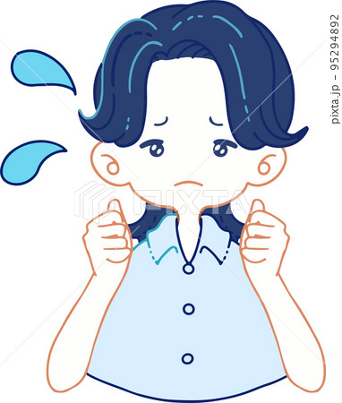 慌てている/心配している人物のベクターイラストレーション 95294892