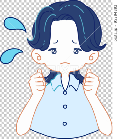 慌てている/心配している人物のベクターイラストレーション 95294892