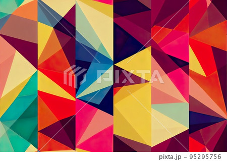 Covers with flat geometric pattern. Cool colorful backgrounds. Applicable Covers with flat geometric pattern. Cool colorful backgrounds. Applicable 95295756