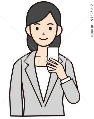 人物　素材イラスト　ビジネス　女性 95296012