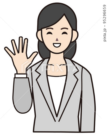 人物　素材イラスト　ビジネス　女性 95296659