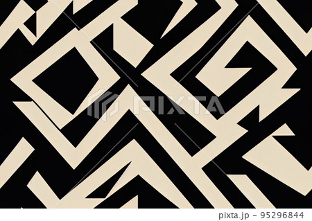 Abstract geometric pattern with small and large rhombuses. Design Abstract geometric pattern with small and large rhombuses. Design 95296844