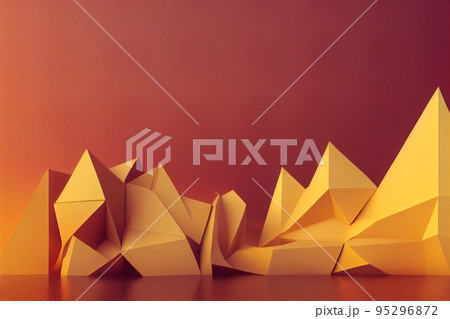 3D rendering of a very modern upscale Yellow building, 95296872