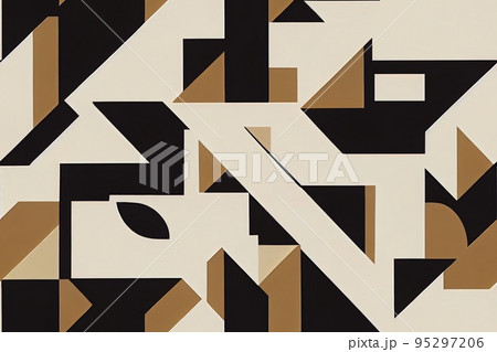 Hand drawn minimal abstract pattern. Collage contemporary print. Fashionable 95297206