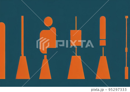 Combined Food Preparation and Serving Workers, Including Fast Food ,Anime style 95297333
