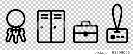 Lock, locker, bag, and no authorized access icons 95299096
