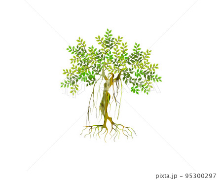 Abstract human tree logo  95300297