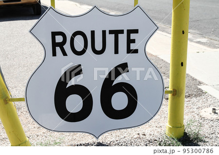 USA US Route 66 Metal sheet along the road 95300786