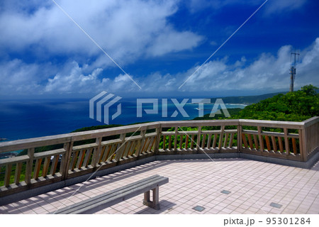 四国・室戸岬・高岡園地展望台から眺める高知方向の美しい海岸線の風景・高知県室戸岬町(2) 95301284