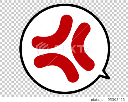 Anger mark speech bubble illustration material 95302433