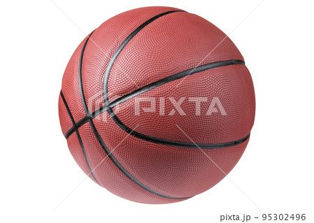 Basketball ball of classic design, with the texture of a pimple, on a white background 95302496