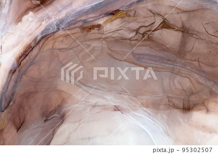 Natural luxury abstract fluid, liquid art painting. Tender, modern futuristic, dynamic artwork. Drawing by alcohol ink, paints. Mixed style illustration. Gentle painting background in a light color. Natural luxury abstract fluid, liquid art painting. Tender, modern futuristic, dynamic artwork. Drawing by alcohol ink, paints. Mixed style illustration. Gentle painting background in a light color. 95302507