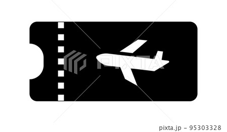 搭乗券のアイコン。航空券。飛行機のチケット。ベクター。 搭乗券のアイコン。航空券。飛行機のチケット。ベクター。 95303328