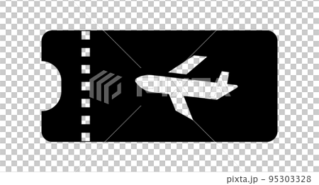 搭乗券のアイコン。航空券。飛行機のチケット。ベクター。 搭乗券のアイコン。航空券。飛行機のチケット。ベクター。 95303328