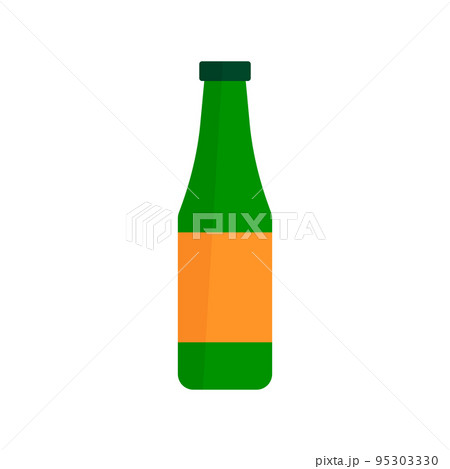 モダンなボトルアイコン。ビール瓶。ベクター。 95303330