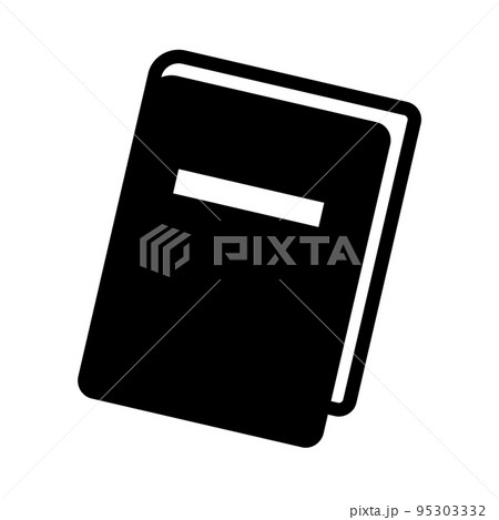 本のシルエットアイコン。読書や辞典。ベクター。 95303332