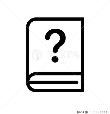 ヘルプアイコン。はてなマークと本のアイコン。ベクター。 ヘルプアイコン。はてなマークと本のアイコン。ベクター。 95303333