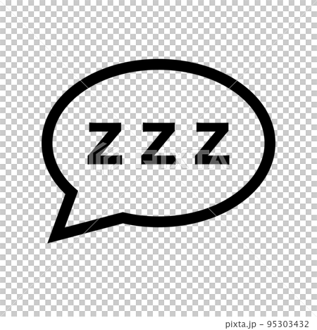 zzz speech bubble. sleep speech bubble. snore. vector. 95303432