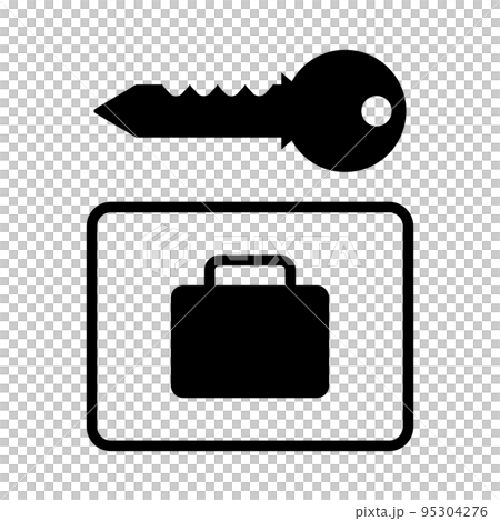 ロッカーのサイン。鍵と荷物のアイコン。ベクター。 95304276