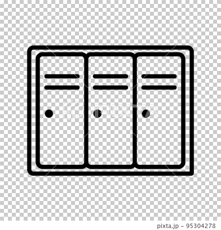 ロッカーアイコン。ロッカールーム。ベクター。 95304278