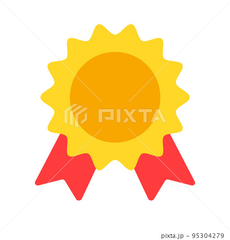 金メダル・金のバッジ。報酬や賞。ベクター。 金メダル・金のバッジ。報酬や賞。ベクター。 95304279