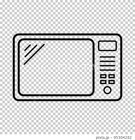 微波圖標。廚房烤箱圖標。廚房電器。向量。 95304282