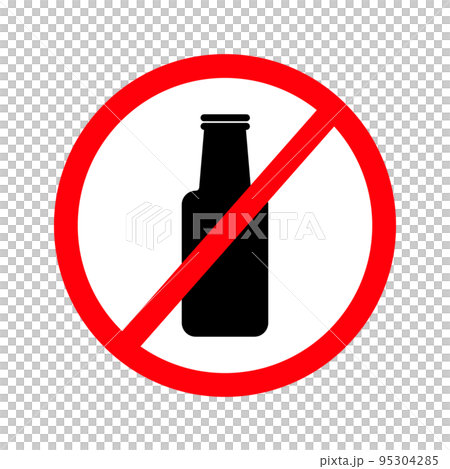 ワイングラスと禁止サイン。アルコール禁止サイン。ベクター。 ワイングラスと禁止サイン。アルコール禁止サイン。ベクター。 95304285
