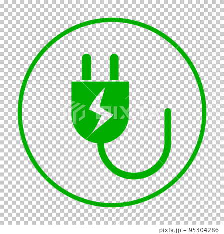 充電中のコンセントアイコン。充電。ベクター。 95304286