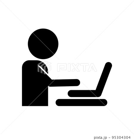 ワーキングアイコン。コワーキングスペース。デスクワーク。ベクター。 ワーキングアイコン。コワーキングスペース。デスクワーク。ベクター。 95304304
